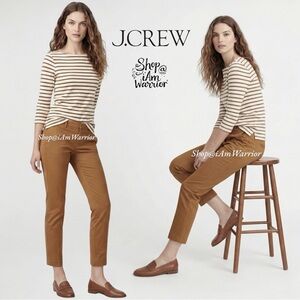 J.Crew NWT Cafe Capri toffee slim stretch pants *shop@iamwarrior